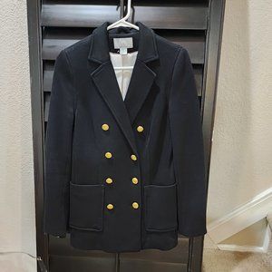 Double breasted blazer with gold buttons